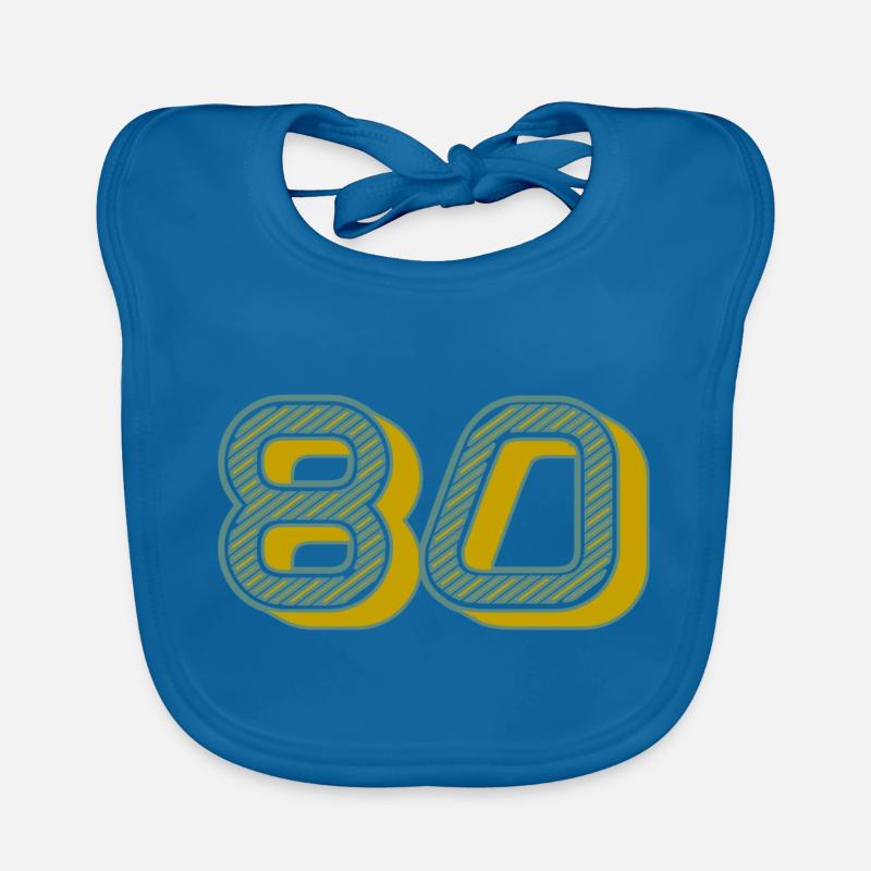 80. 80 ANS. 80e ANNIVERSAIRE. ANNIVERSAIRE 80 ANS. Bavoir bio Bébé