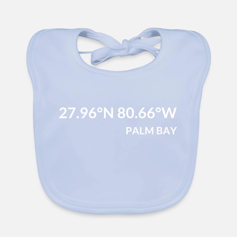 Palm Bay, Florida, USA Coordinates Organic Baby Bibs