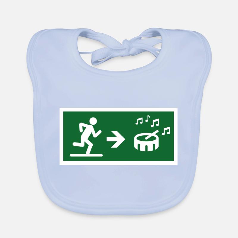 exit to the drum sound Organic Baby Bibs