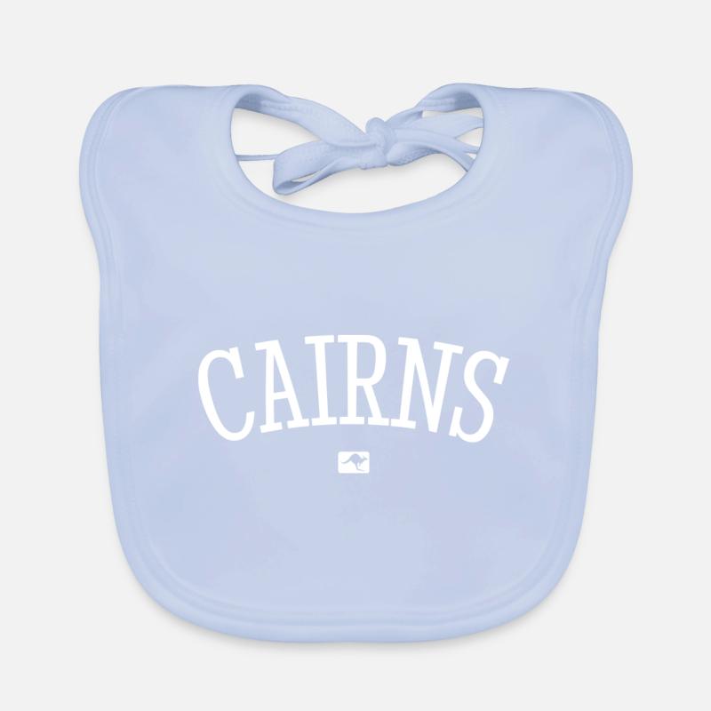 Cairns Australia Down Under Kangaroo Koala Outback Organic Baby Bibs