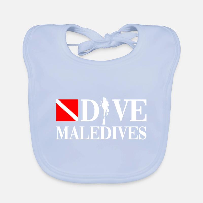 Plongée - Maldives - Plongeur - Plongeur - Plongée sous-marine Bavoir bio Bébé