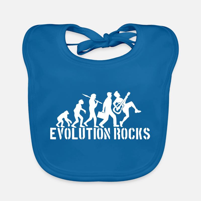 Evolution Rocks Guitars Music Playing Guitarist Organic Baby Bibs