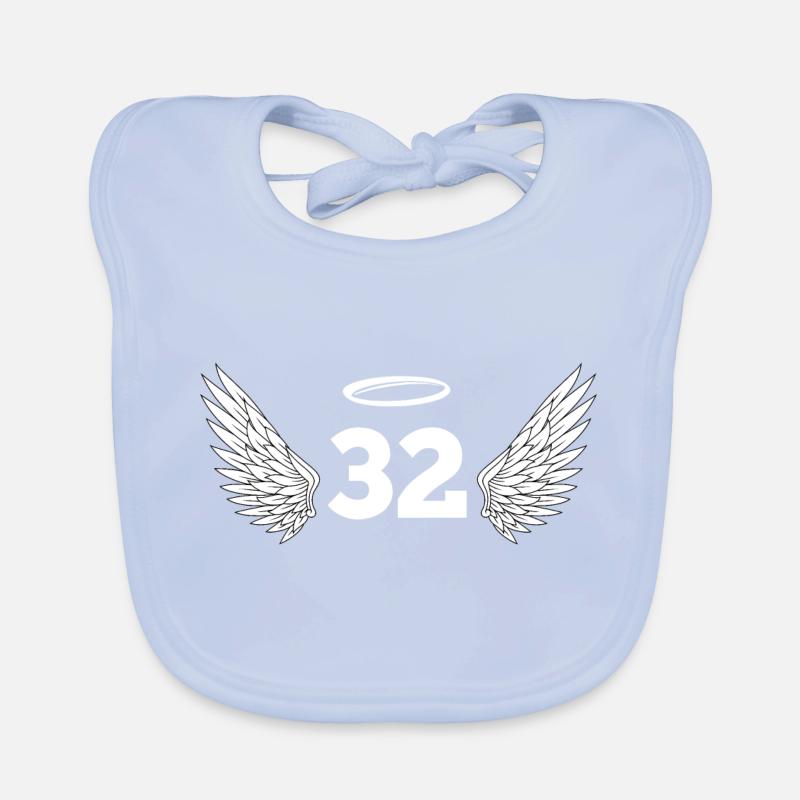 Numéro 32 ange - 32e anniversaire ailes Bavoir bio Bébé