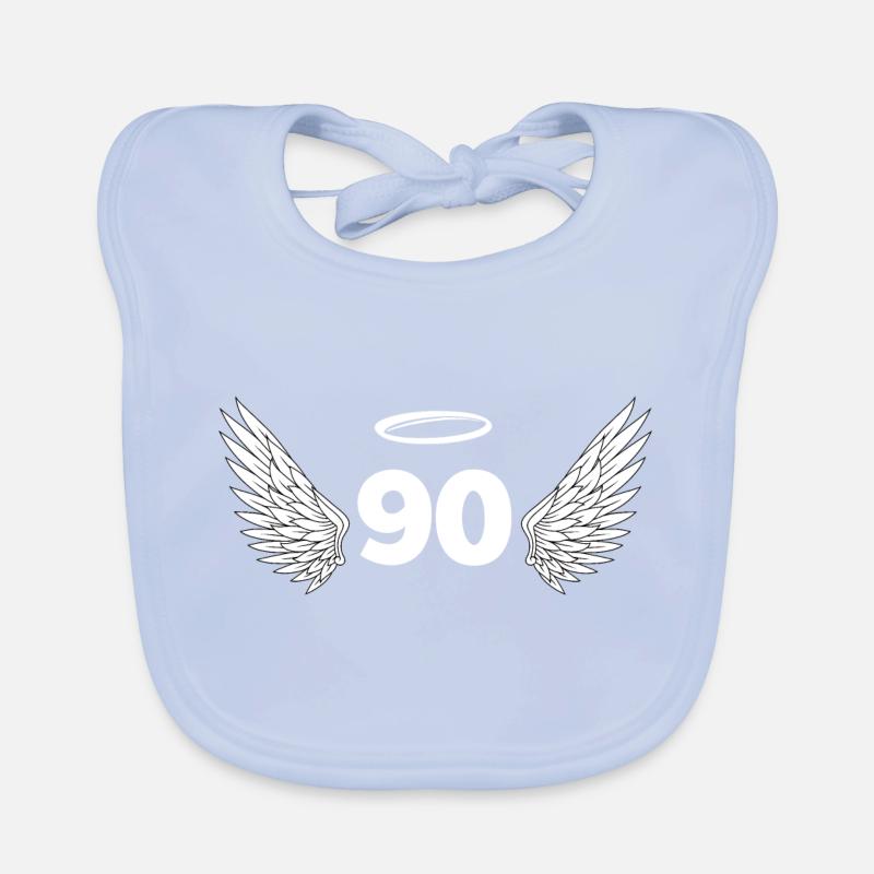 Numéro 90 ange - 90e anniversaire ailes Bavoir bio Bébé