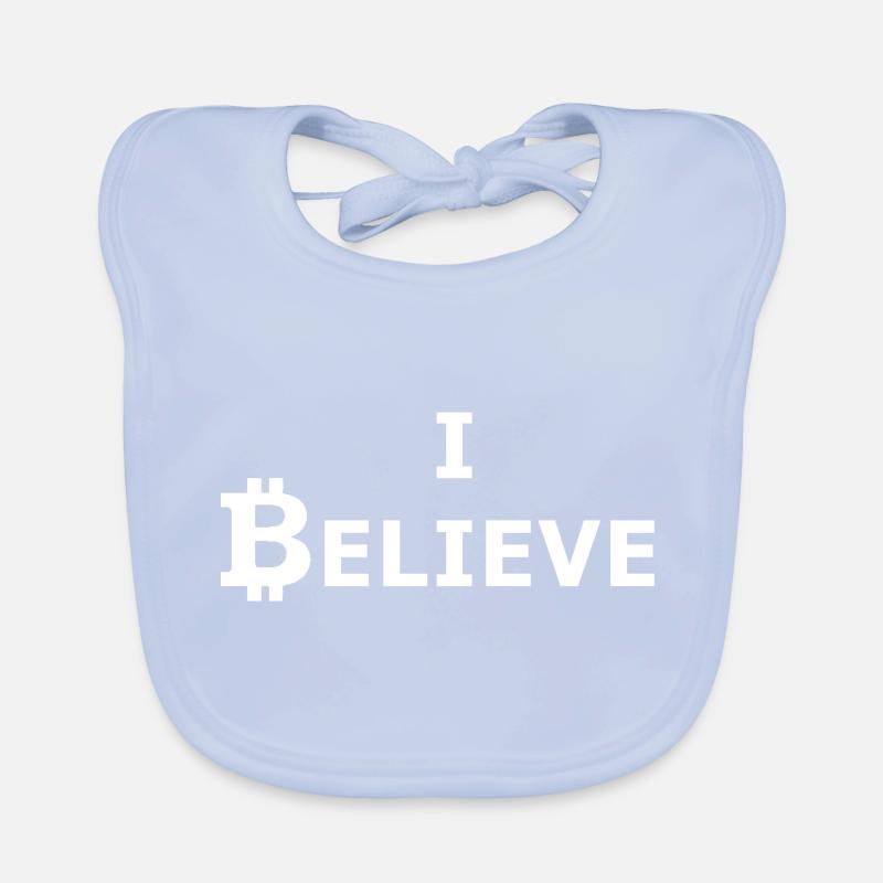 Bitcoin weiss Baby Bio-Lätzchen
