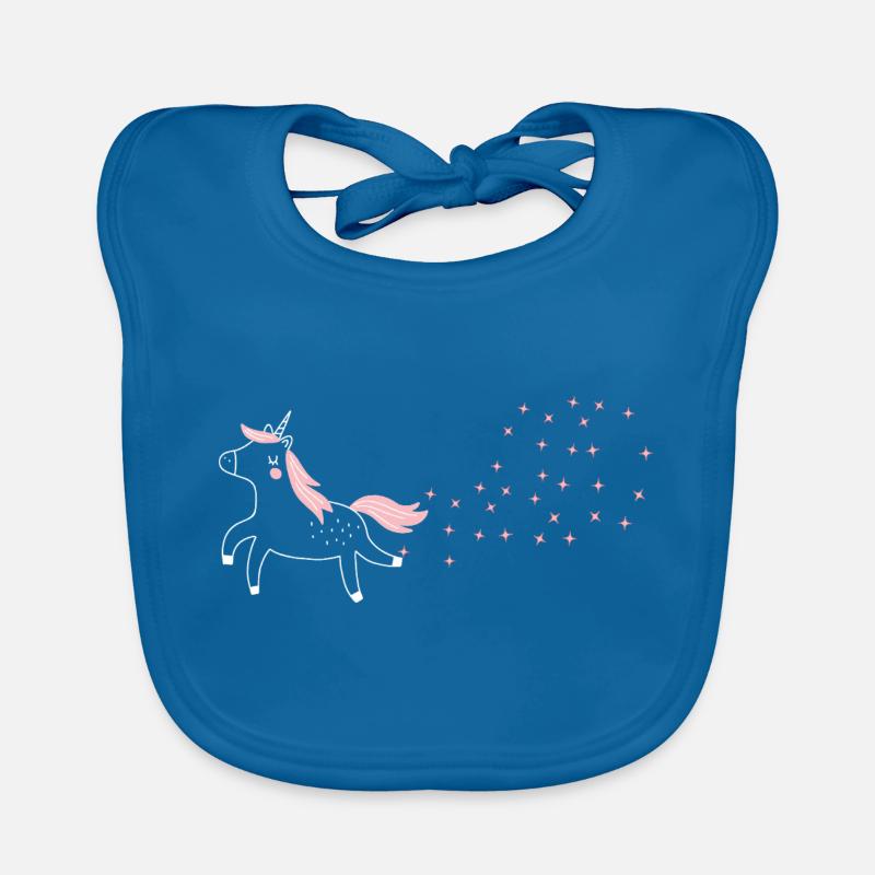 Glitzer Pupsendes Einhorn Baby Bio-Lätzchen