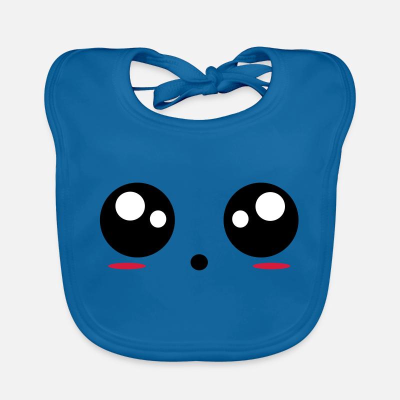 Augen - Baby Bio-Lätzchen - Pfauenblau