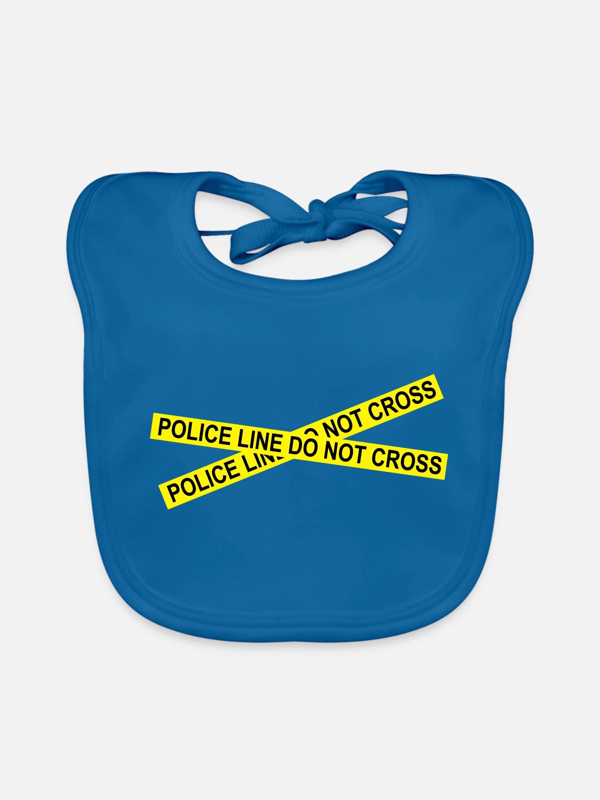 Polizei - Baby Bio-Lätzchen - Pfauenblau - Vorne