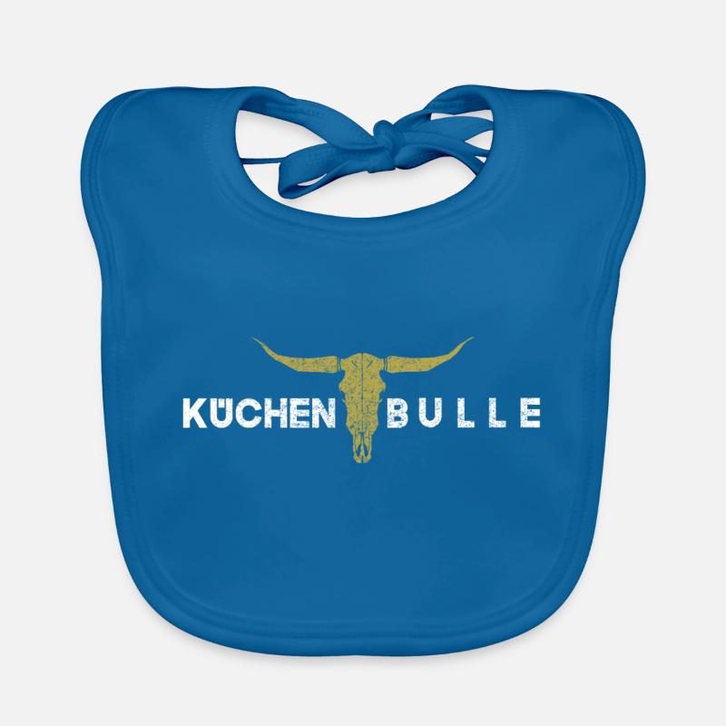 Küchenbulle weiss gold Baby Bio-Lätzchen