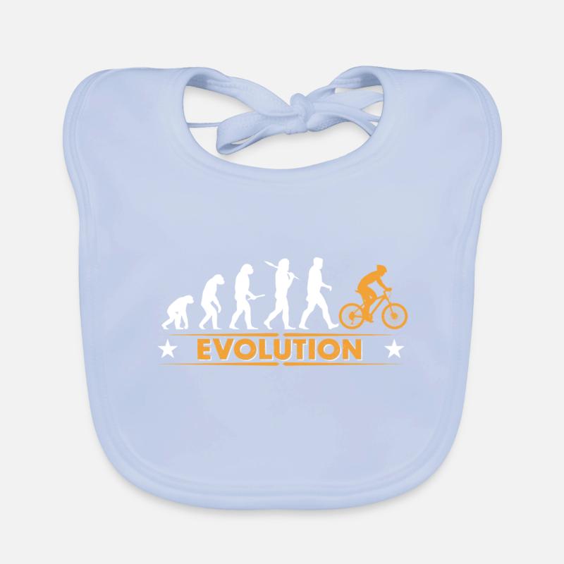 Evolution de vélo de montagne - orange/blanc Bavoir bio Bébé