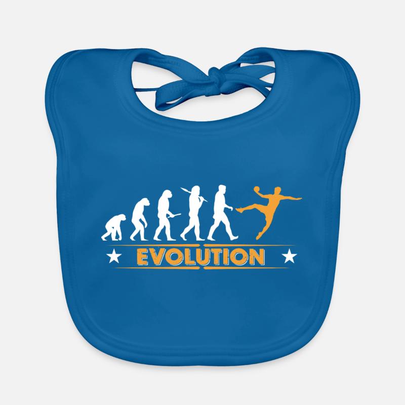 Handball Evolution - orange/weiss Organic Baby Bibs