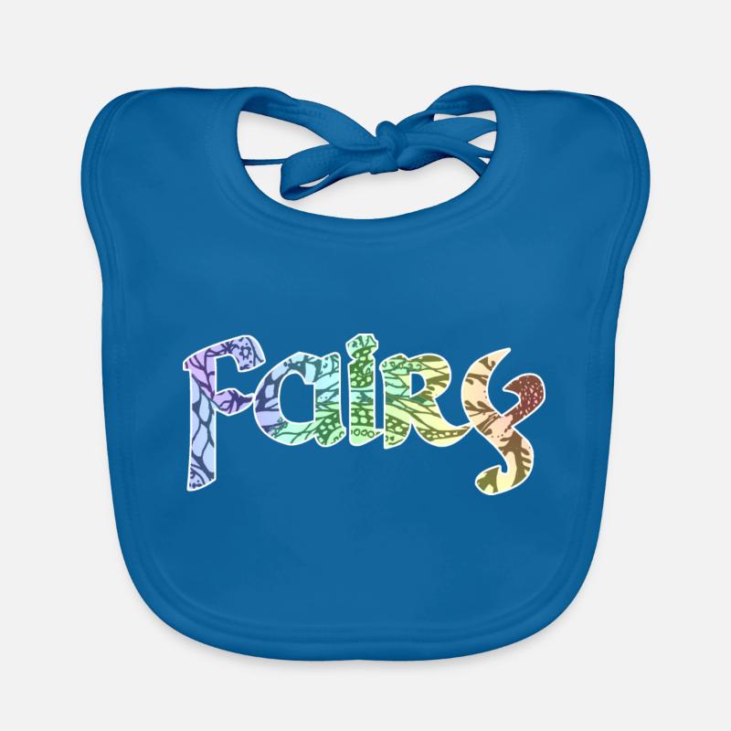 Fairy romantic writing Organic Baby Bibs