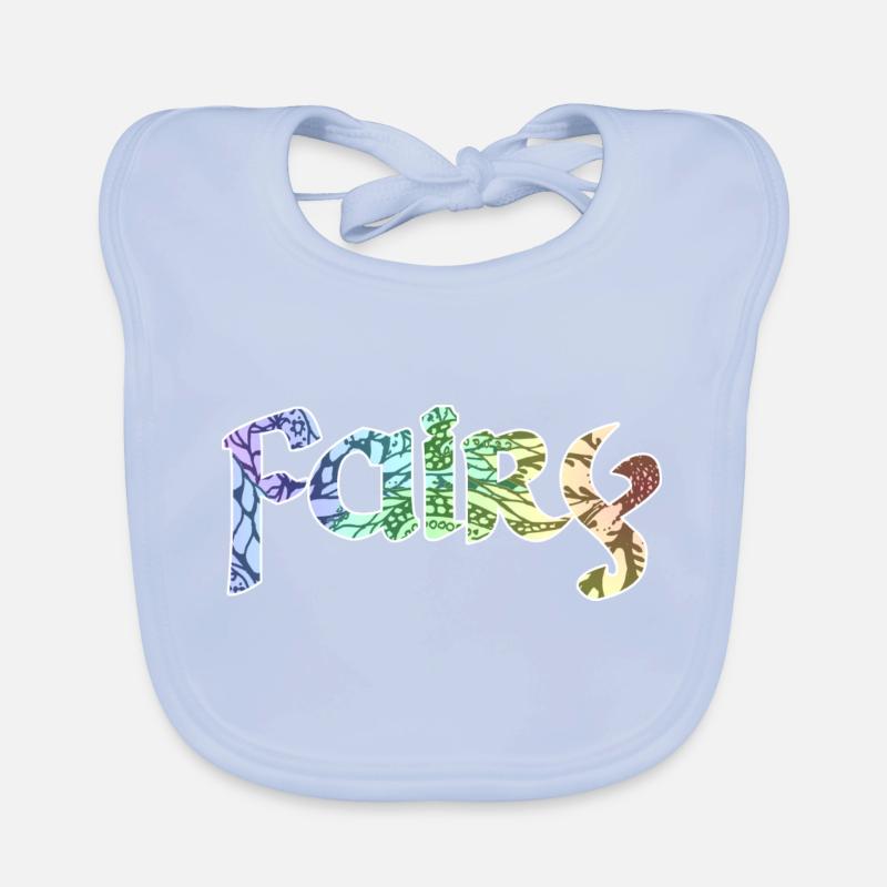 Fairy romantic writing Organic Baby Bibs
