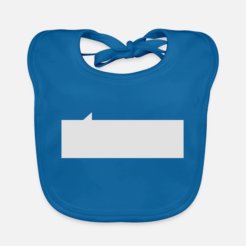 Speech bubble rectangle Organic Baby Bibs