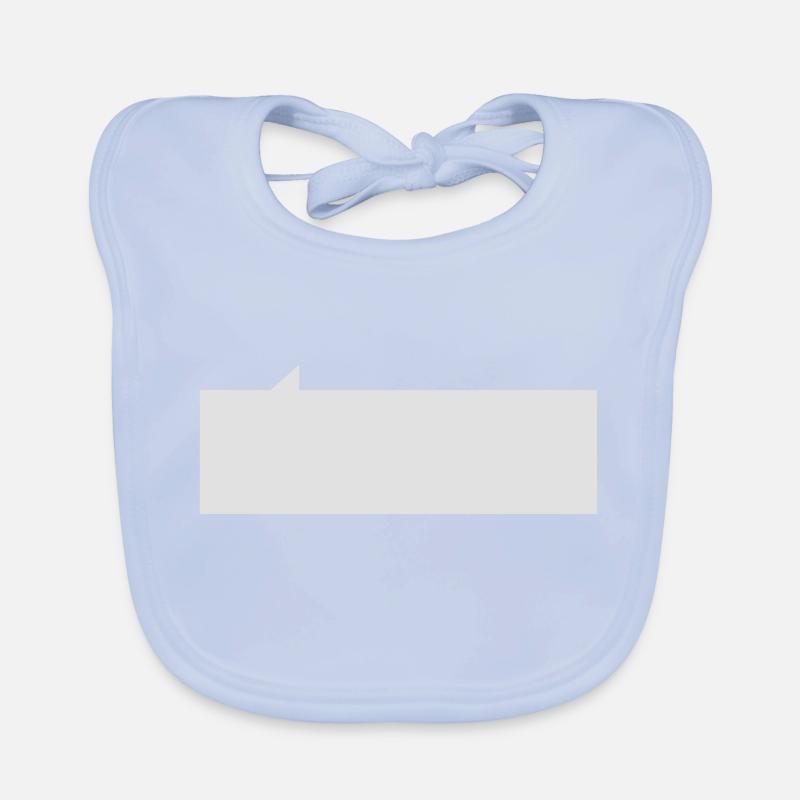 Speech bubble rectangle Organic Baby Bibs