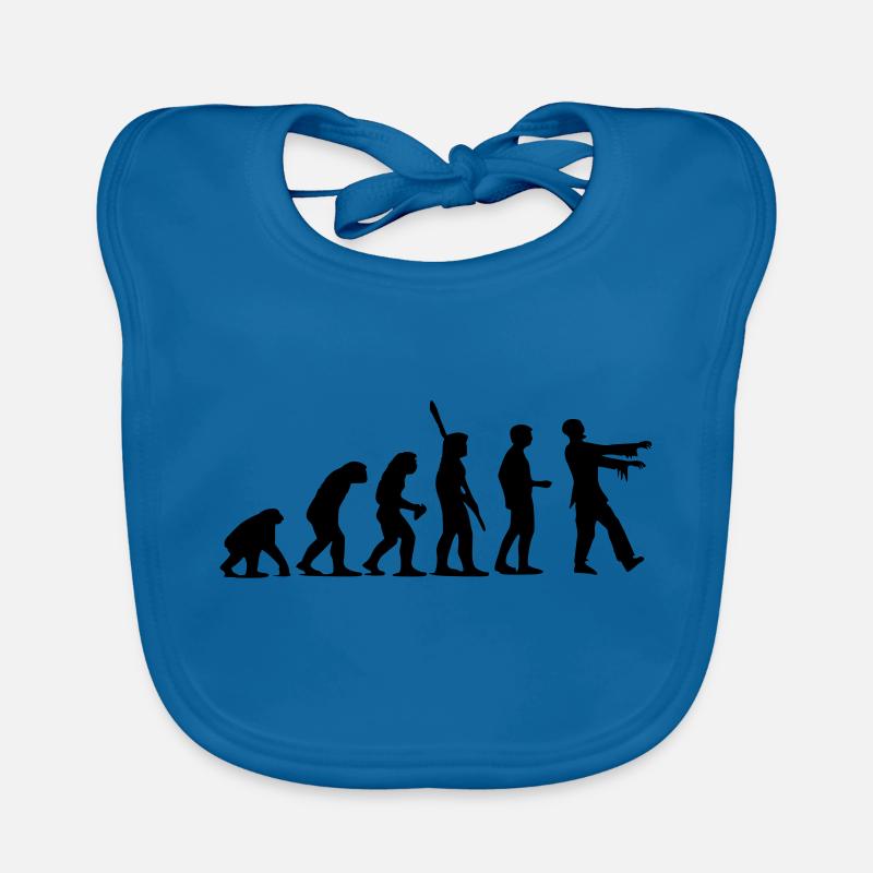 Zombie Evolution (monochrome) Organic Baby Bibs
