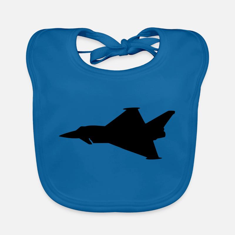 EF2000 Typhoon - Bavoir bio Bébé - bleu paon