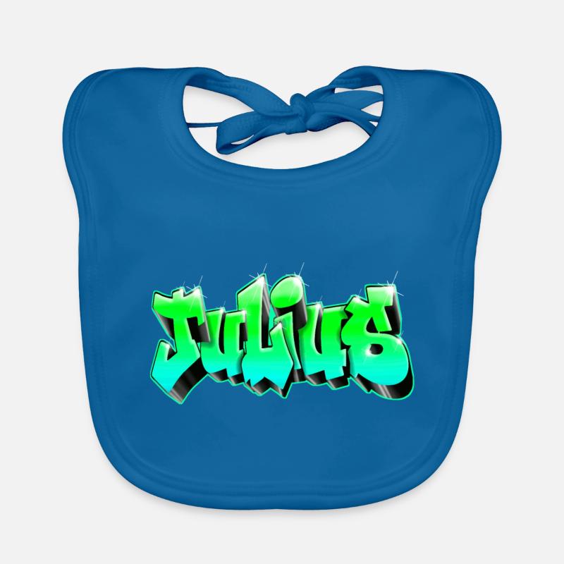 Julius Graffiti Vert Green Bavoir bio Bébé