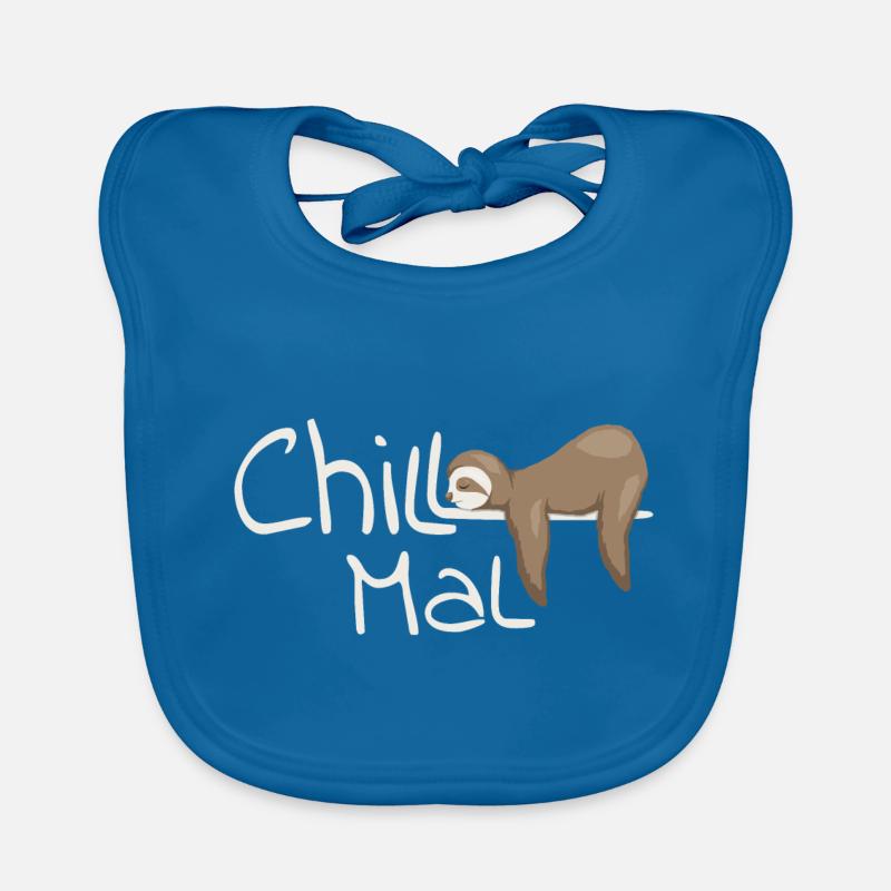 Chill Time Sloth Cool Cadeau décontracté et cool Bavoir bio Bébé