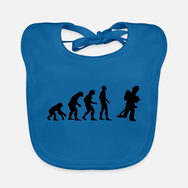 evolution Feuerwehrmann - Baby Bio-Lätzchen - Pfauenblau