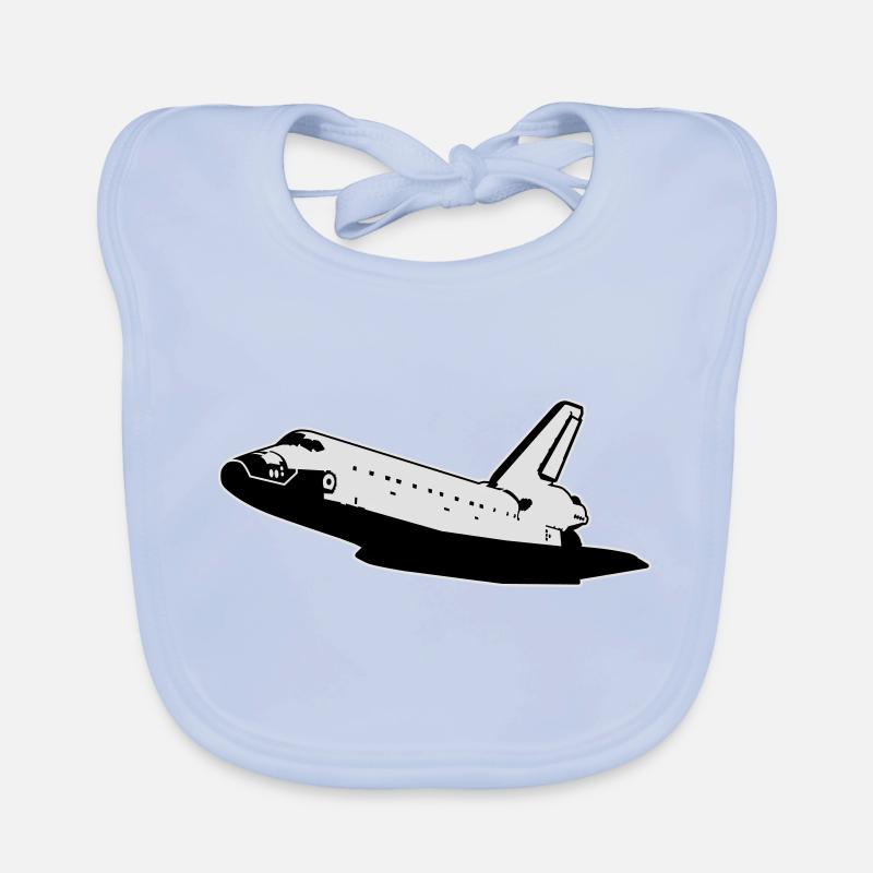 Space Shuttle (no emblems) Organic Baby Bibs