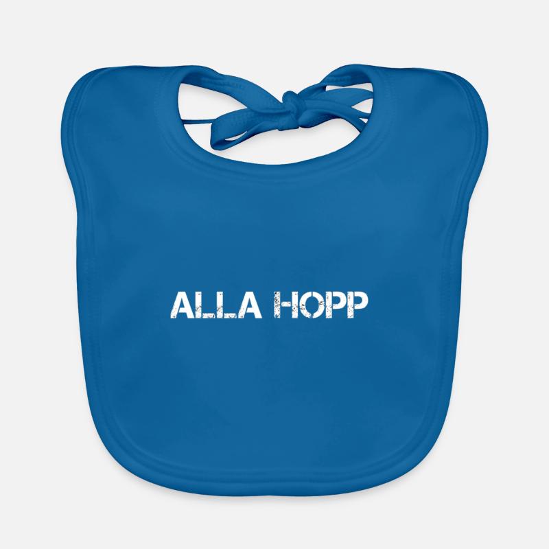 Alla hopp Pfälzer Spruch Dialekt Geschenkidee Baby Bio-Lätzchen