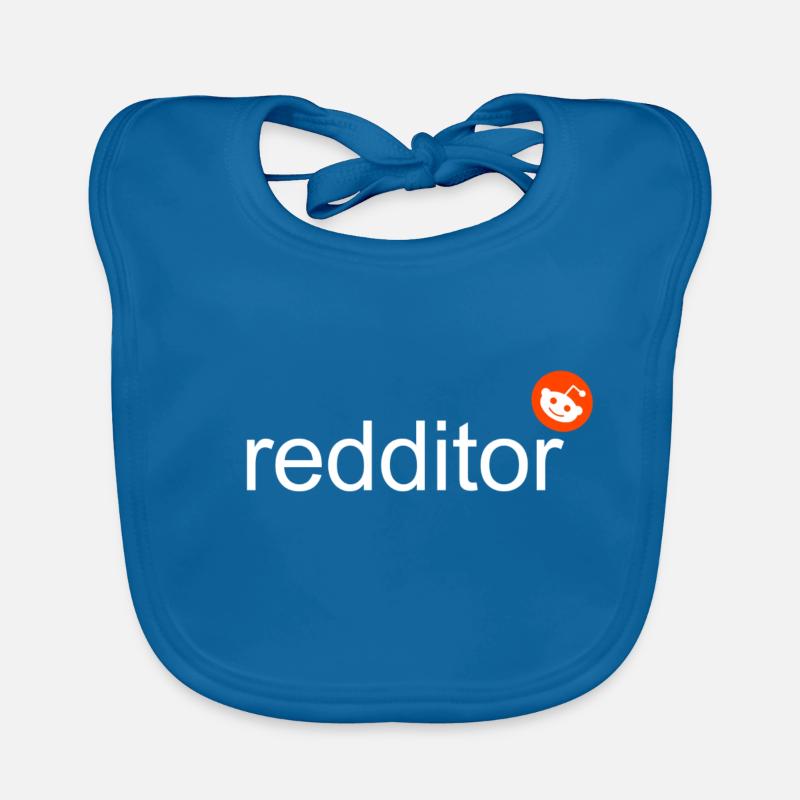 redditor - Bavoir bio Bébé - bleu paon