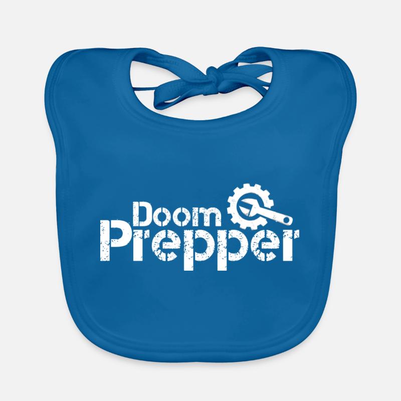doom prepper handwerk weiss Baby Bio-Lätzchen