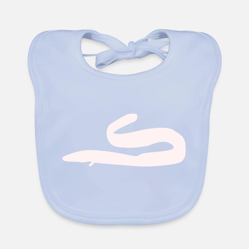 Anguille blanche Bavoir bio Bébé