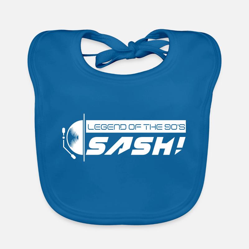 DJ SASH ! Turntable Logo Bavoir bio Bébé