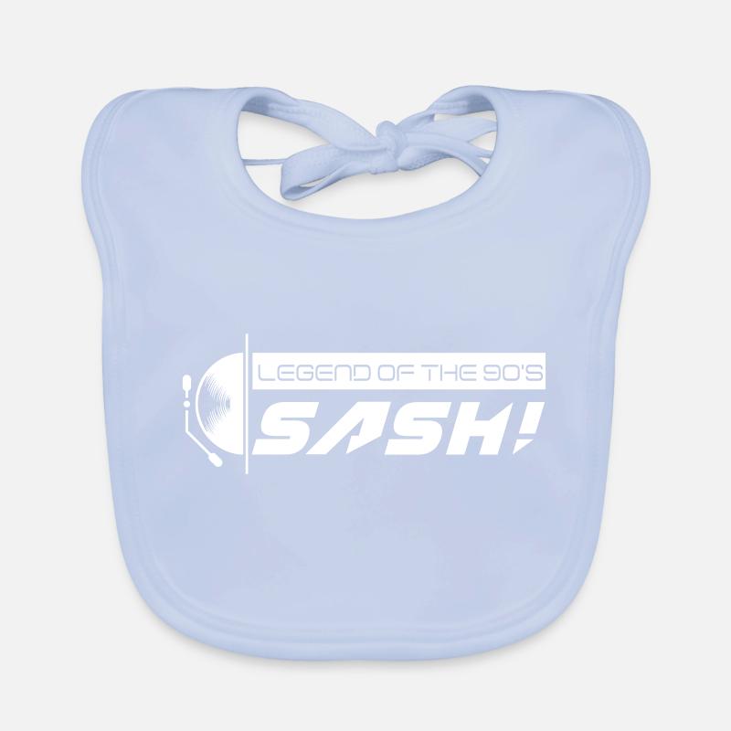 DJ SASH ! Turntable Logo Bavoir bio Bébé