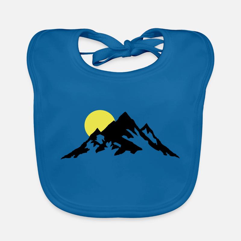 Mountain and Sunrise, Mountains Organic Baby Bibs