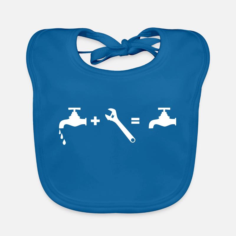 Plumber repairs faucet Organic Baby Bibs