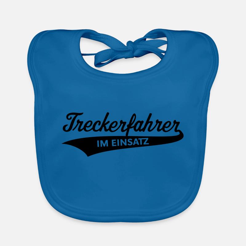 Treckerfahrer Im Einsatz (Trecker / Traktor / V1) Baby Bio-Lätzchen