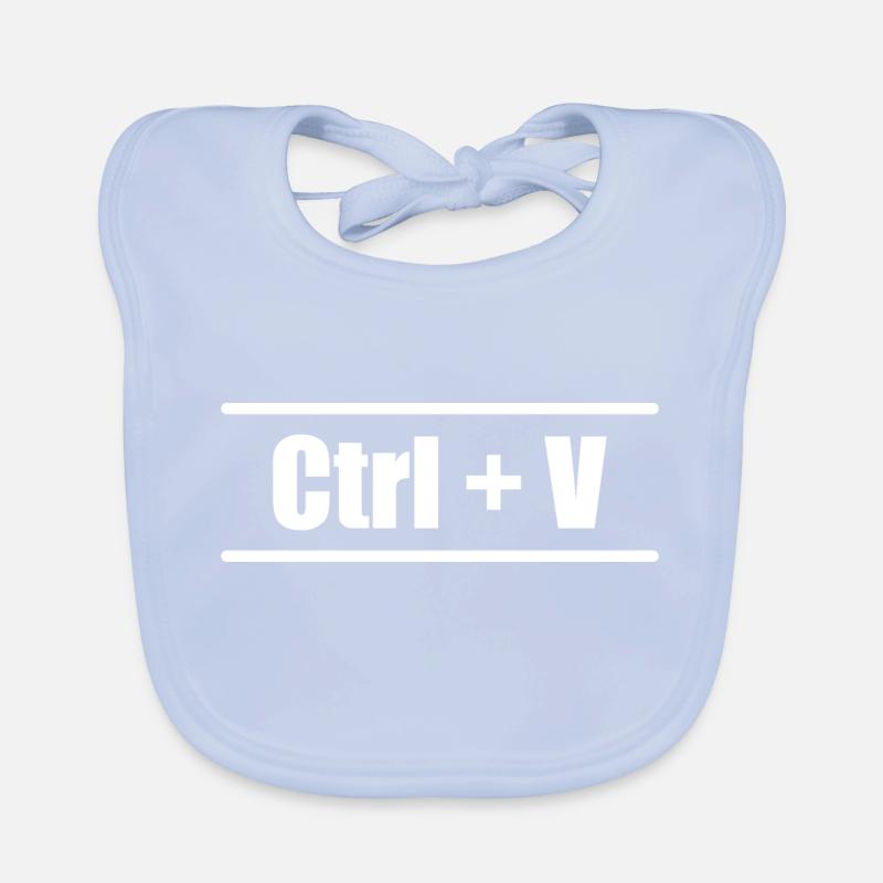 Ctrl C Ctrl V Eltern Kind Familie Partnerlook Baby Bio-Lätzchen