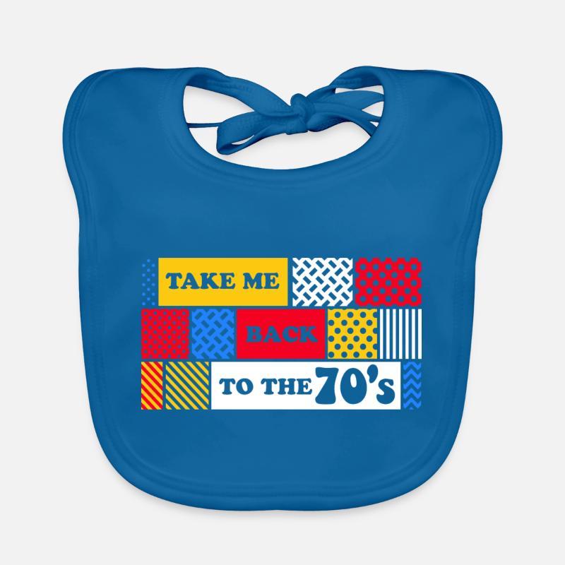 70s Graphic Organic Baby Bibs