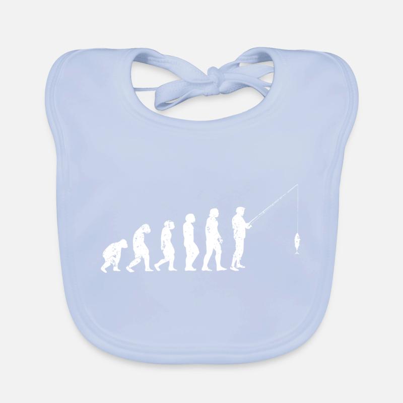 Évolution pêche pêcheur pêcheur pêche humanité Bavoir bio Bébé