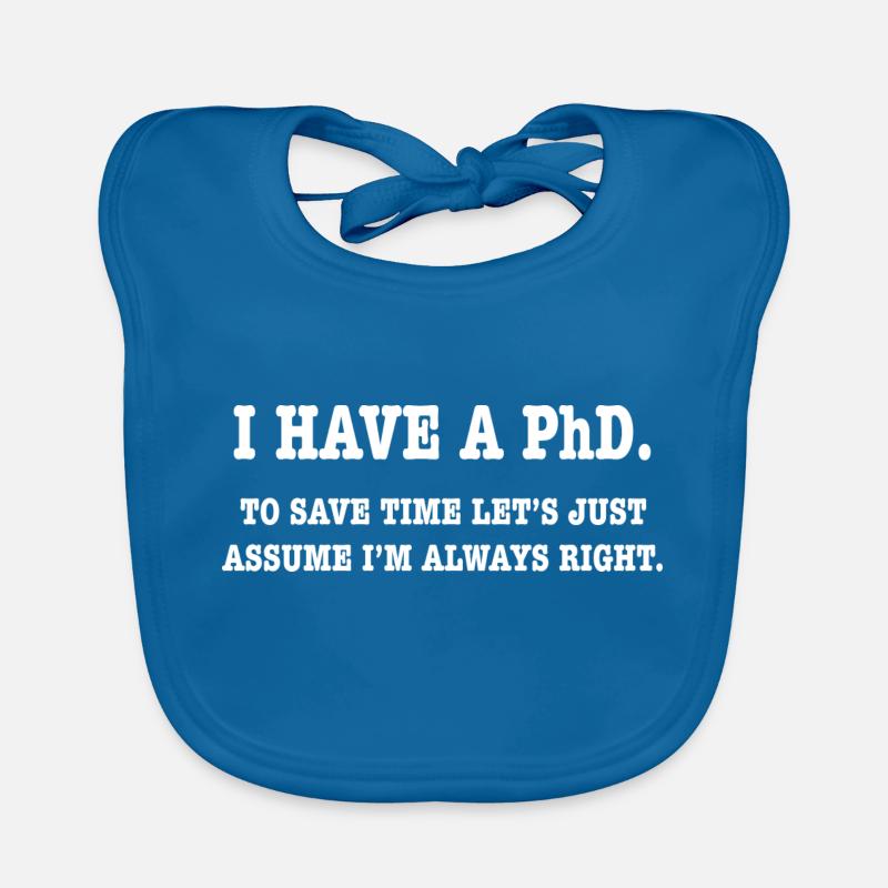 Phd Student Gift Organic Baby Bibs