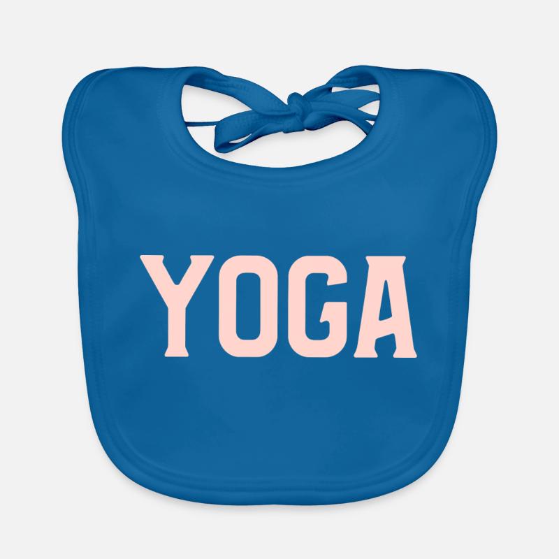 yoga - Baby Bio-Lätzchen - Pfauenblau