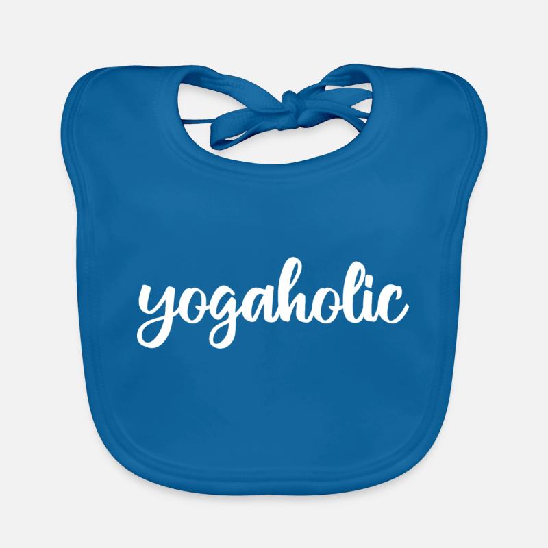 yogaholic - Bavoir bio Bébé - bleu paon