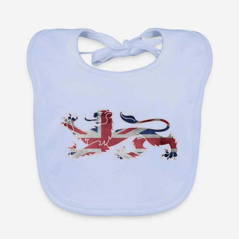 Angleterre, drapeau, écussons, drapeau anglais, Royaume-Uni Bavoir bio Bébé