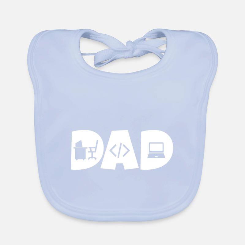 papa programmeur codeur papa développeur Bavoir bio Bébé