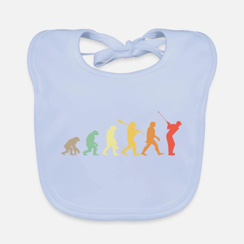 Golf Evolution Retro Geschenk für Golfer Baby Bio-Lätzchen