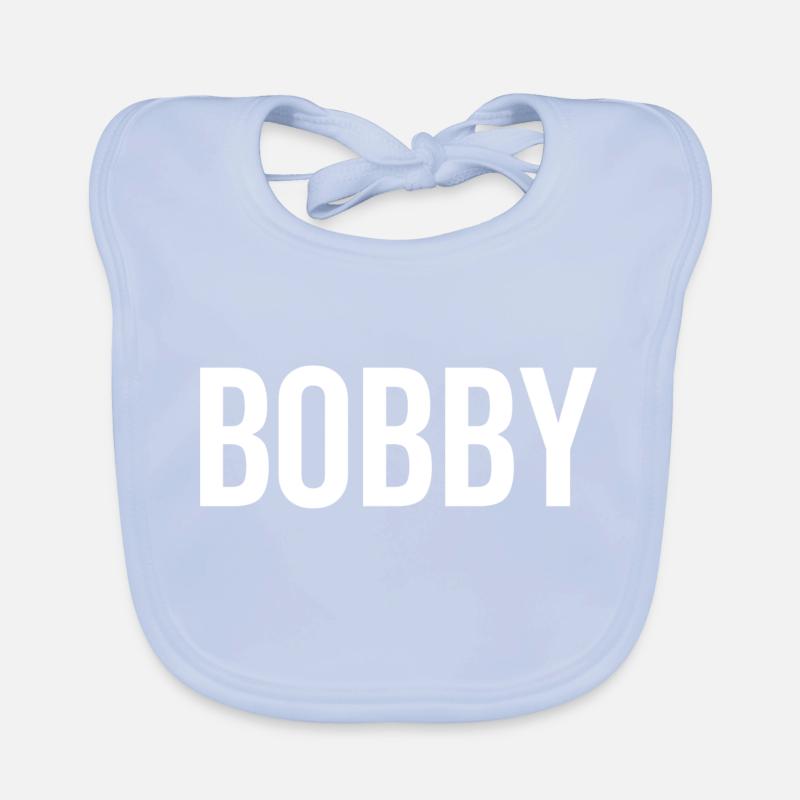 Bobby Custom Name Schriftart Text Geburtstag Baby Bio-Lätzchen
