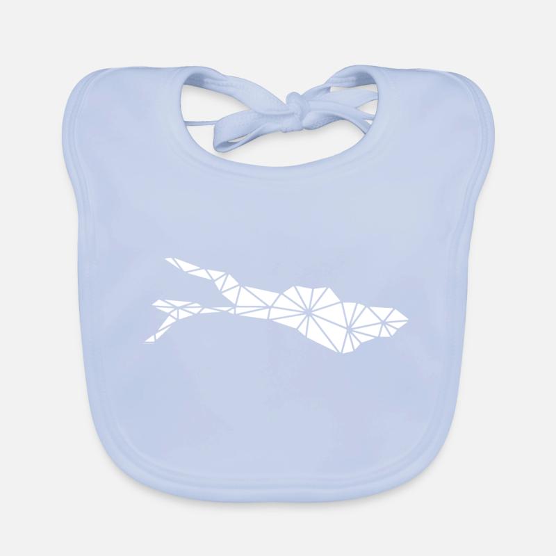 Bodensee | Polygonal | Weiss Baby Bio-Lätzchen