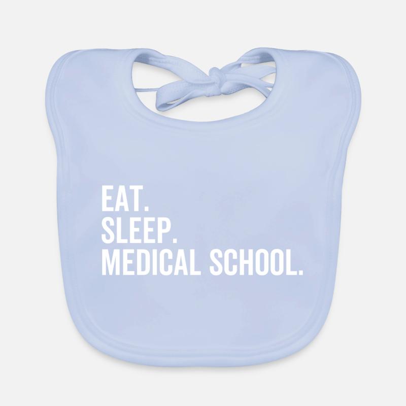 École de médecine Eat Sleep Bavoir bio Bébé