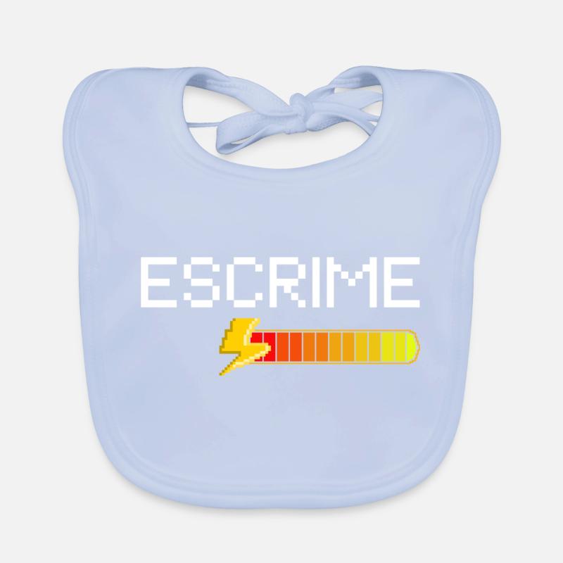 escrime pixel art Bavoir bio Bébé