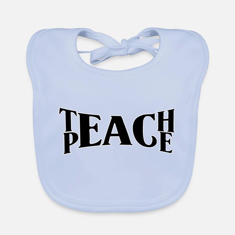 TEACH PEACE Organic Baby Bibs