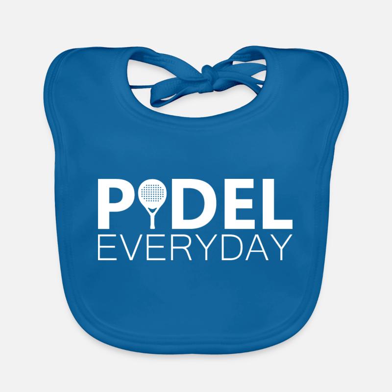 Padel everyday - Bavoir bio Bébé - bleu paon