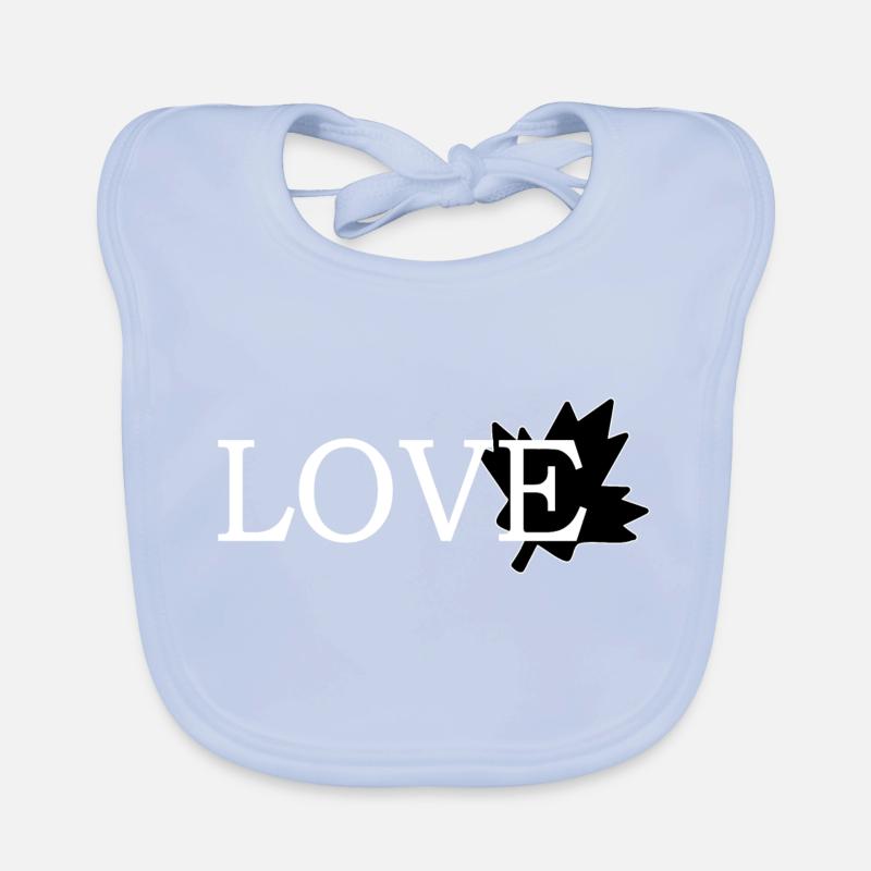 Amour Feuille d'érable du canada Bavoir bio Bébé